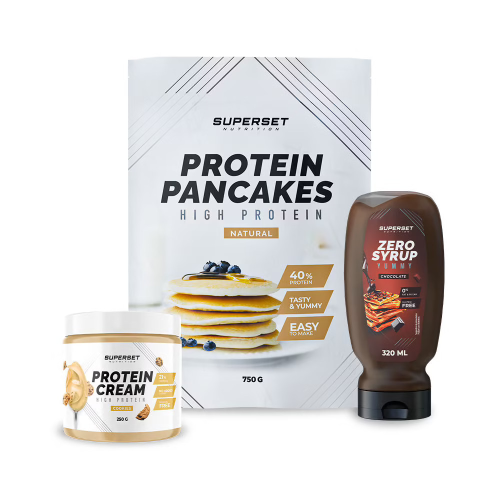 Pancakes Nature à Haute Teneur en Protéines avec Crème Cookies sans Sucres Ajoutés