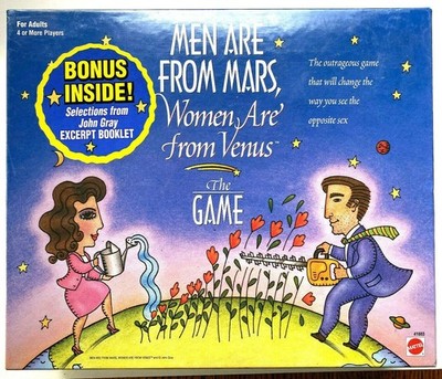VINTAGE 1998 MATTEL GAME, MEN ARE FROM MARS, WOMEN ARE FROM VENUS FACTORY SEALED