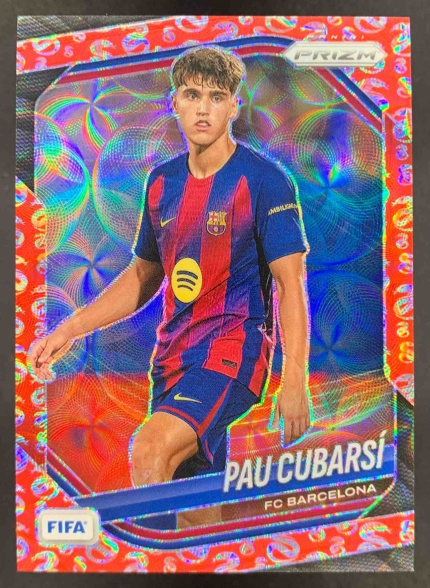 Pau Cubarsi 2025-26 Panini Prizm FIFA Choice Snake Year Prizm Barcelona /48 view 1
