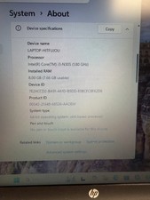 HEWLETT PACKARD 15-FD0027ST 8GB RAM, 238GB SSD C57006009 