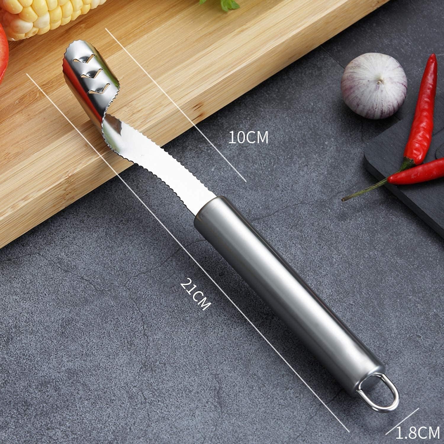 6 Pieces Corer and Pitter Fruit & Vegetable Multi-Function Stainless Silver 