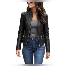 NWT. VTG Baccini Moto Jacket. Size Petite M.