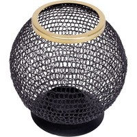 Trendline Laterne Metall 17 X 17 Cm Schwarz-Gold Laterne