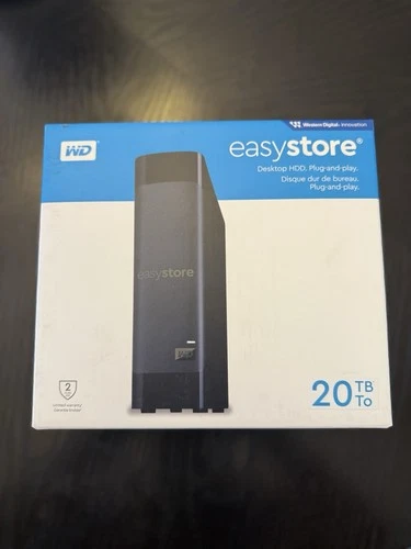 WD Easystore 20TB External Hard Drive (WDBAMA0200HBK-NESN) Brand New🔥✅‼️SEALED