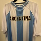 Umbro Argentina Soccer Jersey White/Blue Striped Shirt Size M NWT — photo 5