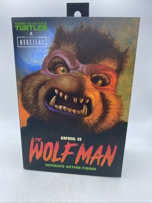 NECA Teenage Mutant Ninja Turtles X Universal Monsters Raphael as Wolfman NEW!