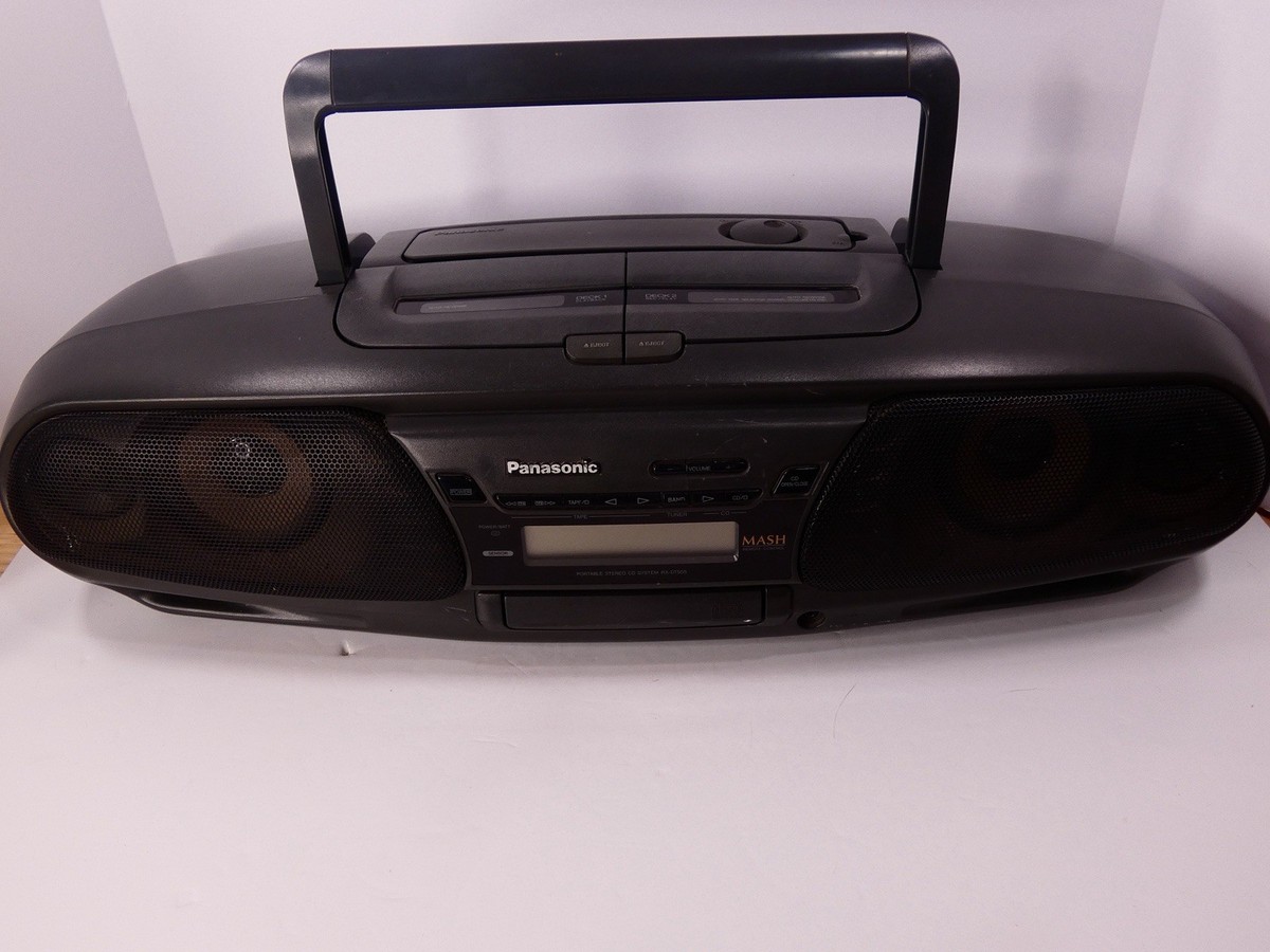 Panasonic RX-DT505 Vintage Boombox CD Dual Cassette AM/FM Tested