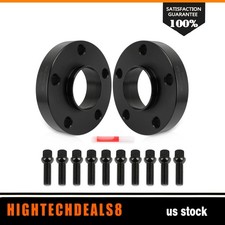 (2) 1 inch Hubcentric Wheel Spacers 5x112 w/ 14x1.25 Bolt Ball Seat For BMW Mini