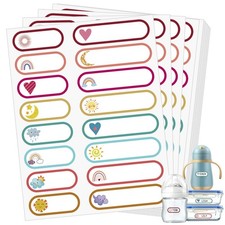 480 Pcs Baby Bottle Labels for Daycare Essentials, Waterproof Labels for Bott...