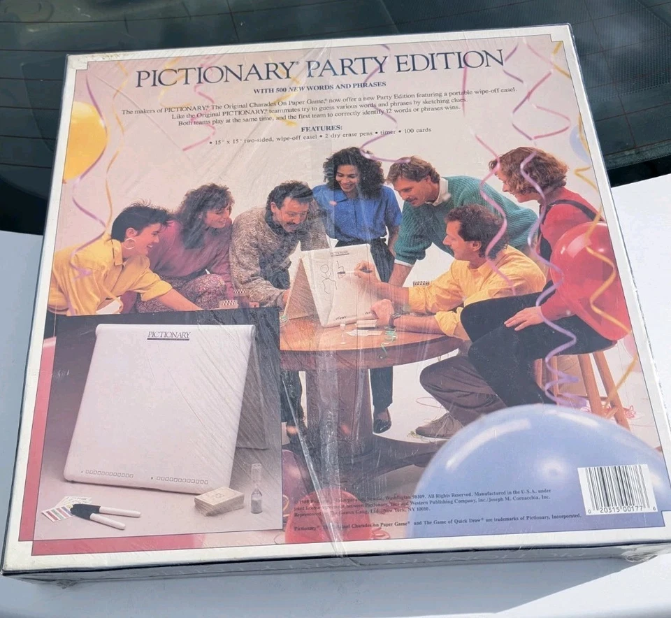 Pictionary Party Edition The Game of Quick Draw 1989 New Sealed Rare - Image 2 of 2