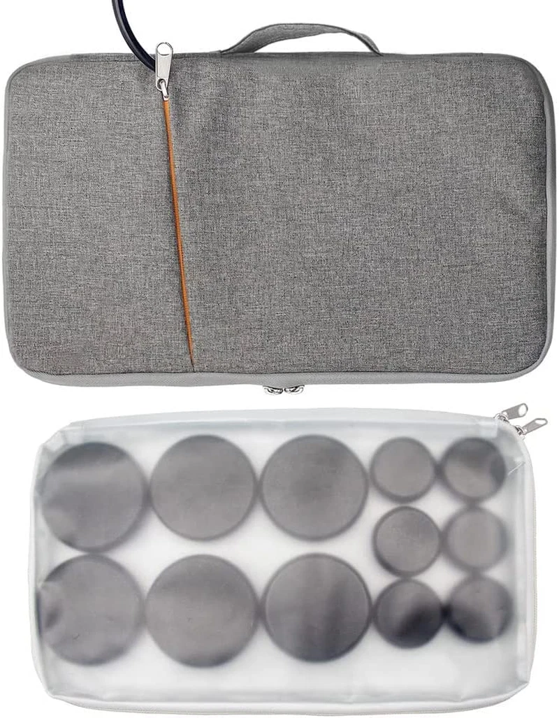 Goodtar Portable Hot Massage Stone Warmer Set with 12 PCS Basalt Stones Rocks Ma