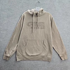 5.11 Tactical Men Sweatshirt Large Beige Hoodie Logo Pockets Long Sleeve READ