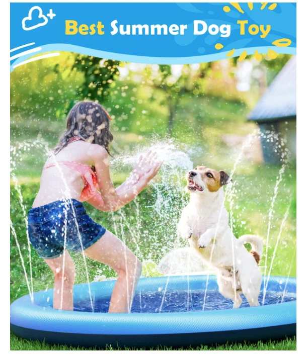 Almohadilla para salpicaduras para perros y niños - Piscina antideslizante para perros grandes, 0,58 mm Foto 4 de 4