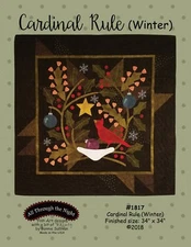 Cardinal Rule Winter Seasonal BOM Bonnie Sullivan Woolies Applique Quilt Pattern