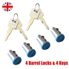 Set Of 4 Roof Bar Roof Rack Roof Box Barrel Security Locks With 4 Keys Kit UK