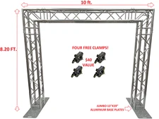Aluminum 10 ft. Width Goal Post Arch Truss Lighting System DJ PA Mobile Portable