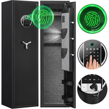 Biometric Rifle Gun Safe, 5-7 Gun Safes for Home Rifles and Shotguns