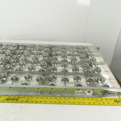 24" Wide x 48" Long Galvanized Steel Gravity Skate Wheel Conveyor Damaged - Picture 4 of 10