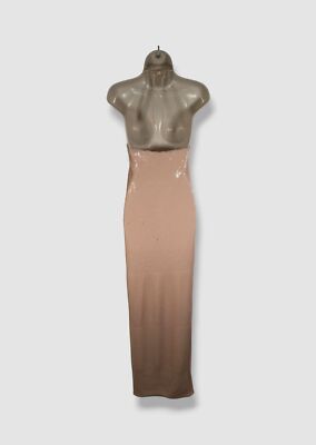 $2850 Rodarte Women's Pink Peach Sequin Silk Halter Gown Dress Size 2 | eBay