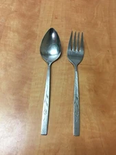 CAPISTRANO Rose Oneidacraft Deluxe Stainless SERVING SPOON FORK Flatware