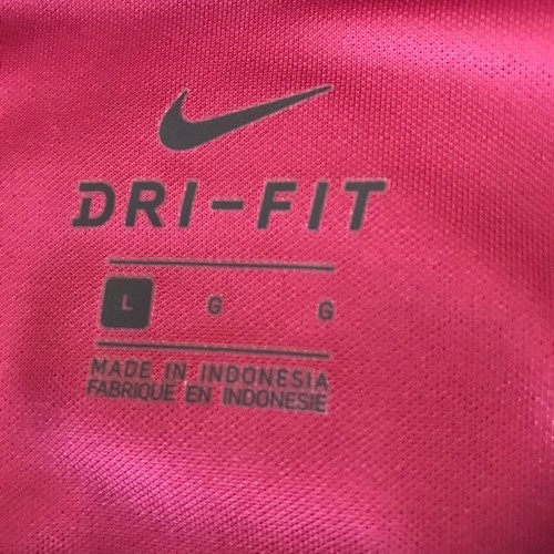 Nike Burgundy Polo Shirt Size L Golf Dri Fit Graphic Tiger Short Sleeve - Picture 8 of 9