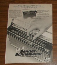 Seltene Werbung vintage ITT Schaub-Lorenz GOLF EUROPA Kofferradio 1972