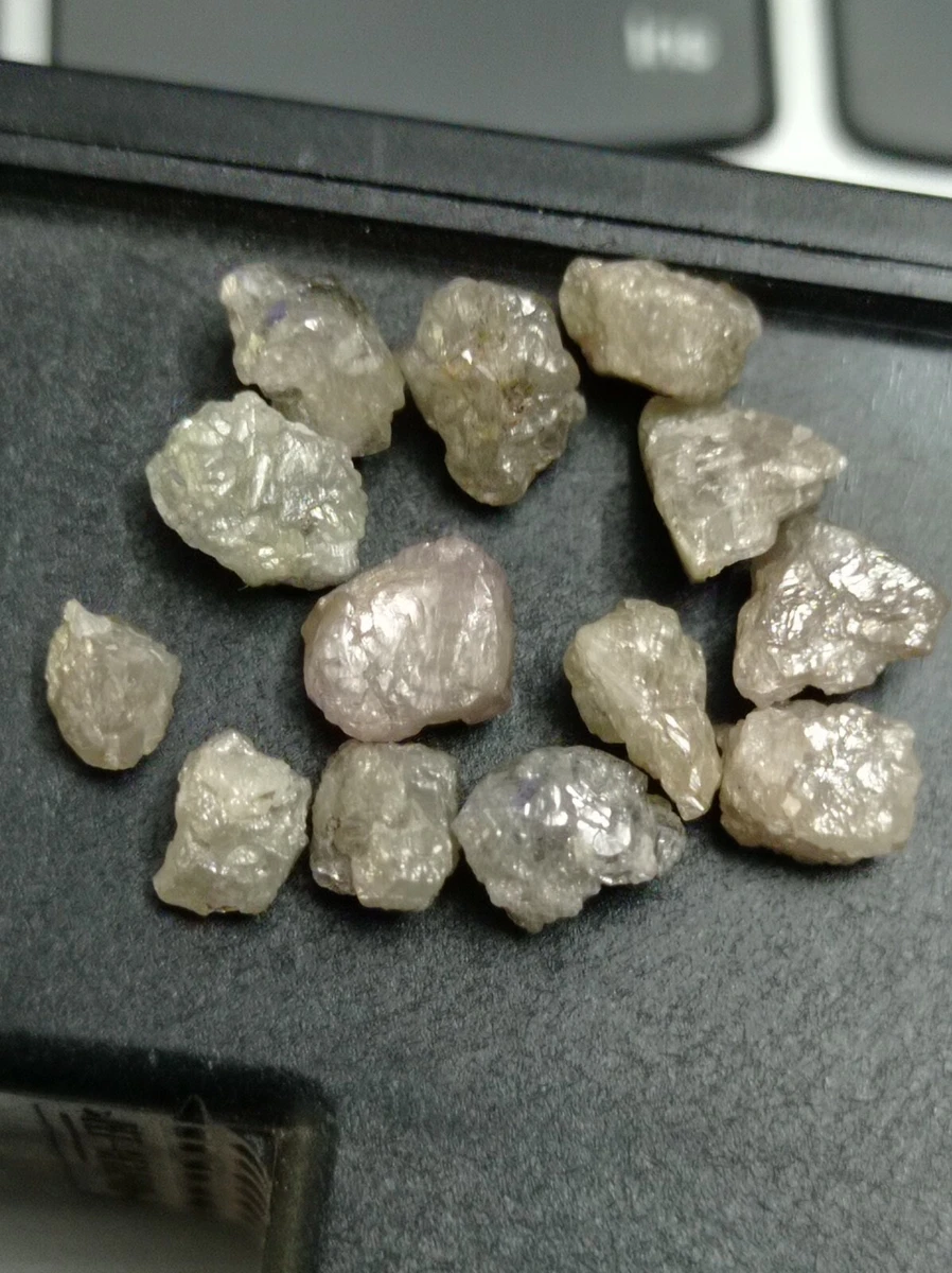 100% NATURAL Loose Rough Diamonds Gray uncut real 3-4 mm 10.00 carats Lot