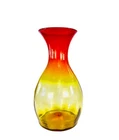 Vintage Large Blenko Tangerine #6632 Glass Floor Vase 16” Tall