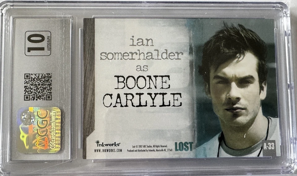 Ian Somerhalder Autographed Trading Card - LOST Season 3 - CGC Graded 10 🤩 - Image 2 of 4