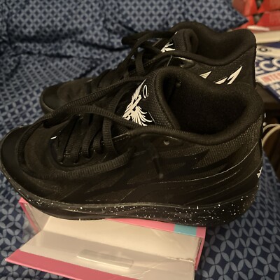 Puma MB.02 OREO Lamelo Ball Black White Basketball Shoes 379420-01 Men6 USED7.5W