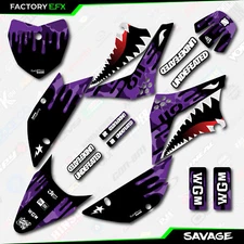 Purple Savage Racing Graphics Kit fits 10-25 Kawasaki KLX110 KLX 110 Decal