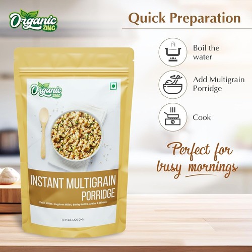 Organic Zing Wholesome and Quick: Instant Multigrain Porridge - 200g. - Picture 2 of 5