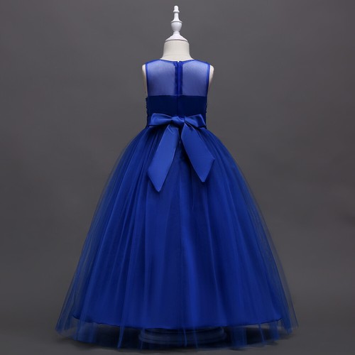 Kids Flower Girls Princess Bridesmaid Party Dress Tulle Wedding Brithday Gown - Picture 22 of 29