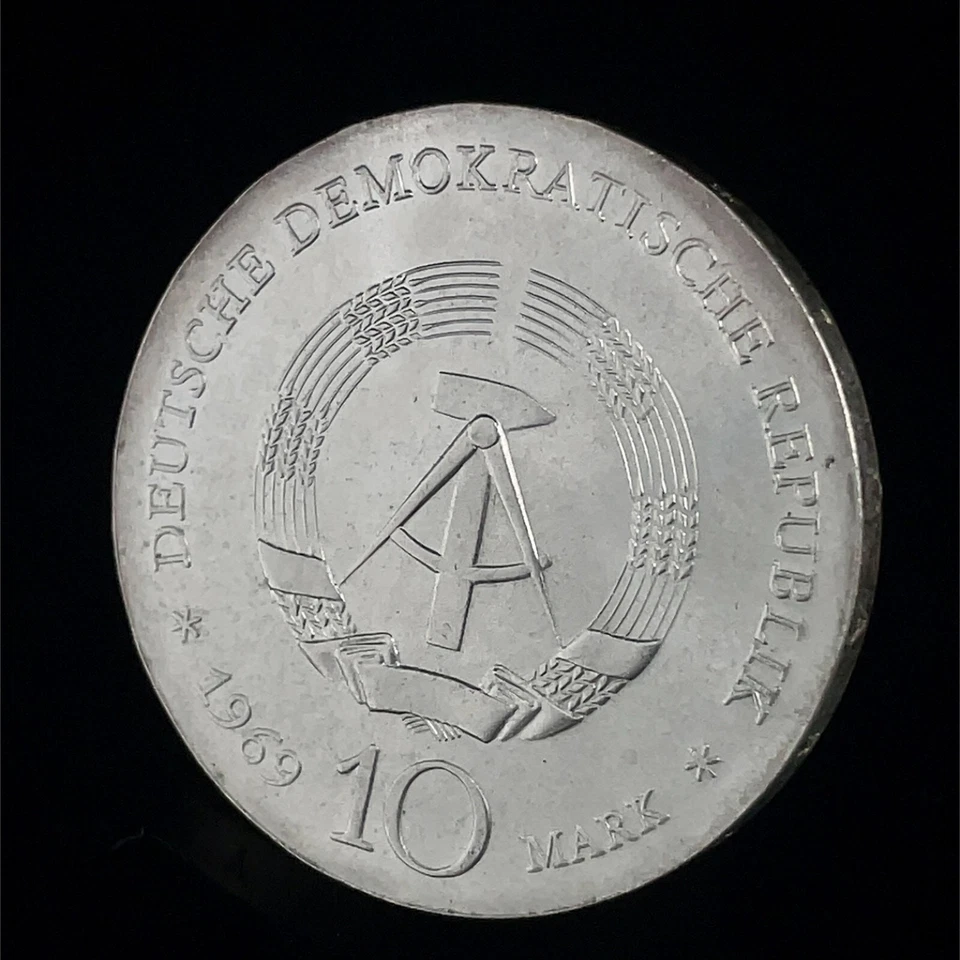 1969 GERMANY Johann Friedrich Bottger Pitcher 0.625 Silver 10 Mark Coin KM # 24 - Image 4 of 4