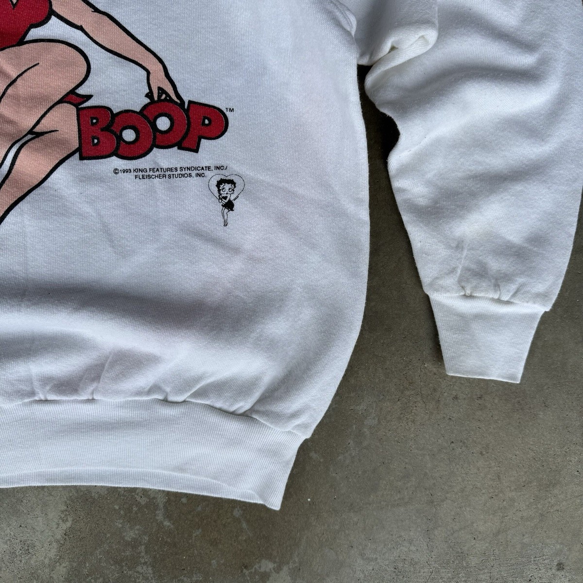 90s BettyBoop USA製 VINTAGE Betty Boop 90s AOP Graffiti T-shirt - Betty Boop Tag