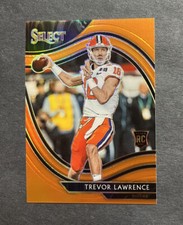 2021 Trevor Lawrence Football Chronicles Draft Picks Select 258 Orange Prizm RC