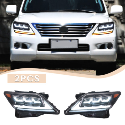 2x LED Scheinwerfer DRL Sequential Signal Abblendlicht Für Lexus LX570 2007-2015