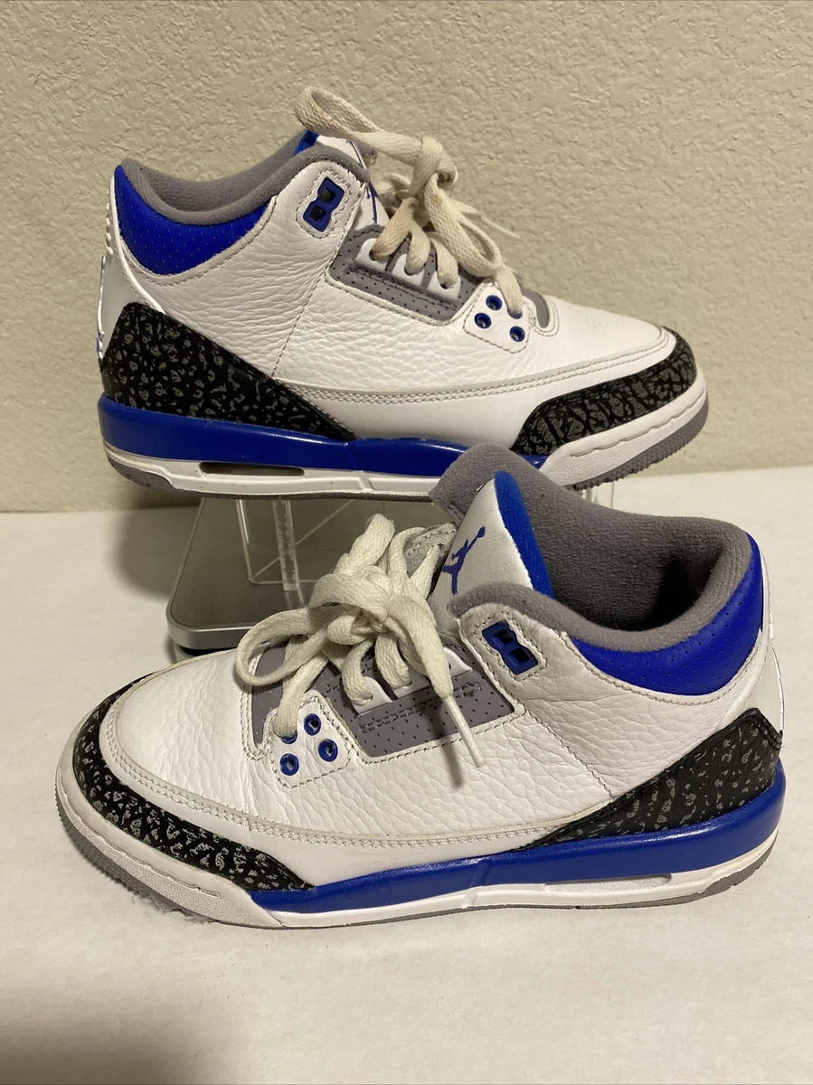 Air Jordan 3 Retro Racer Blue 2021 Pre-Owned 398614-145 Size 4.5Y / Women's  6 | eBay