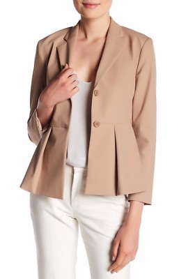 pleated peplum jacket