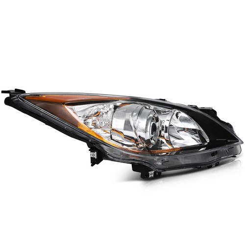 Headlight Assembly For 2010-2013 Mazda 3 (5-Speed) Chrome Housing w/ Amber Pair - Foto 4 di 9