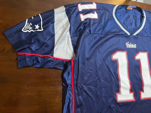 Drew Bledsoe New England Patriots Jersey 2XL 52 Champion #11 NFL Vintage Navy - Picture 4 of 9