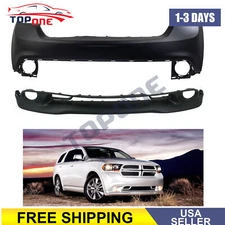 Front Upper Lower Bumper Cover For 2011-2013 Dodge Durango CH1015108 CH1000991