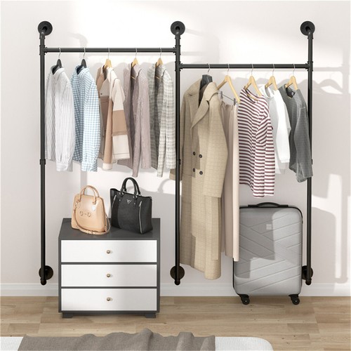 Strong Heavy Wooden/Metal Coat Garment Rack Stand Hall Tree Clothes Rails Hanger - Picture 170 of 235