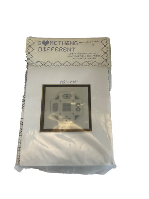 Something Different Vintage Cross Stitch Kit 8 1/8'' x 8 3/8'' # 313 WH B  NEW!