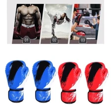 Leather Kickboxing Training Gloves Sparring Glove for Men Women Teens Boxing