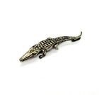 Figurine exclusive argent 925 miniature crocodile animal Italie vintage vitrine
