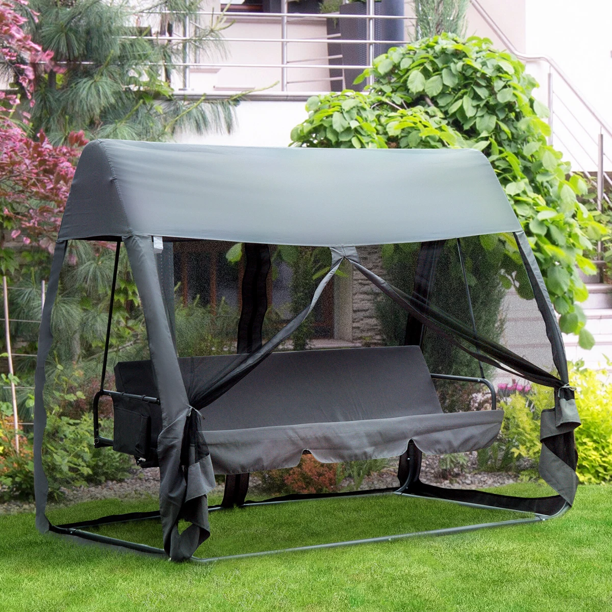 Outsunny garden swing top