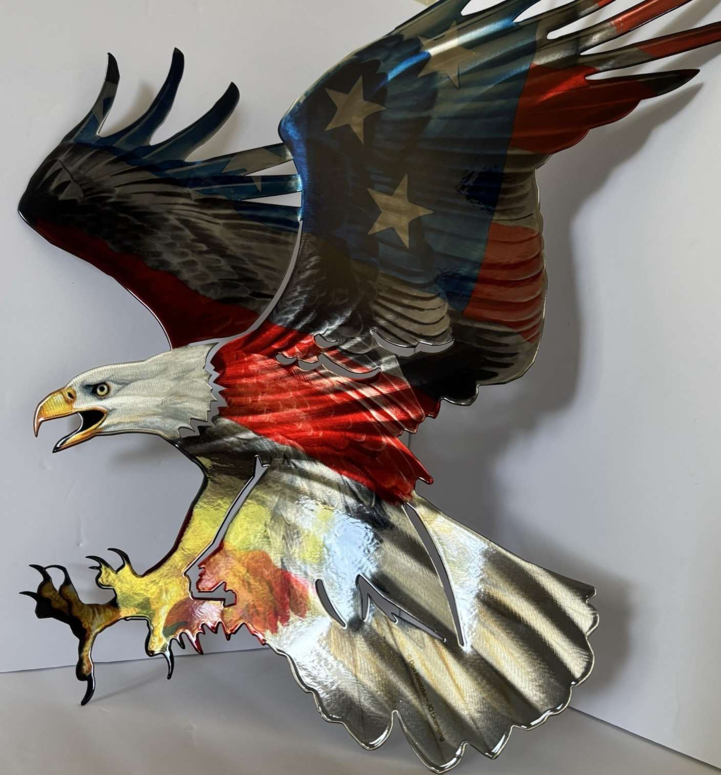 3D Eagle American Flag Steel Metal Wall Art by Next Innovations 20x15 Inches