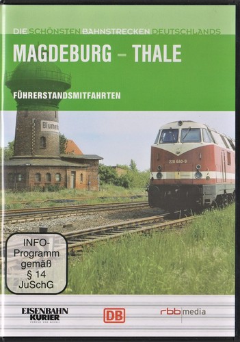 DVD Führerstandsmitfahrt Magdeburg Thale BR 628 Eisenbahn Kurier DB Bahnstrecke