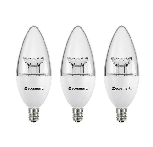 Ecosmart 60w Equivalent Soft White B11 Dimmable LED Light Bulb (3pack